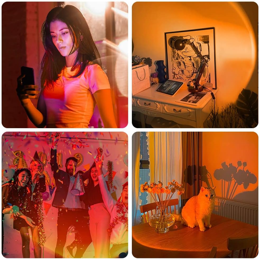 مصباح إسقاط غروب الشمس LED مع كيبل USB - الصورة 2